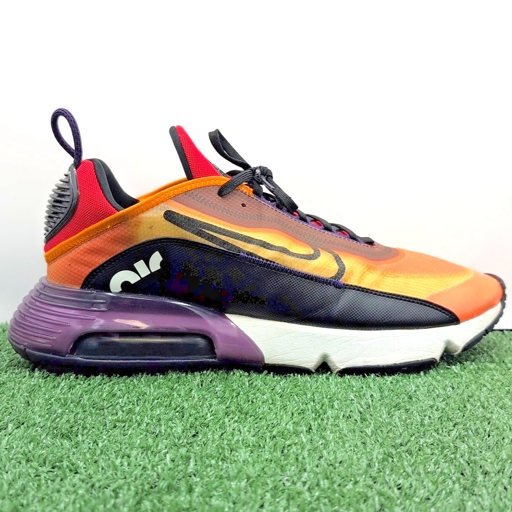 Nike Air Max 090‎ Men's Size 13 Magma Orange Eggplant Red Daily Walking Athletic